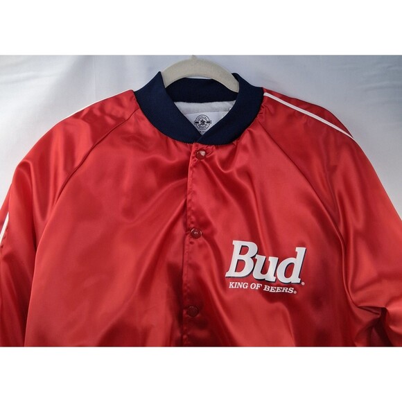 Vintage Satin Budweiser King of Beers Jacket Size L Excellent Condition - Picture 2 of 16